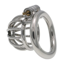 Stainless Steel Femboy Small Chastity Cage Curved Ring