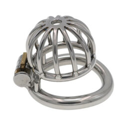 Stainless Steel Femboy Small Chastity Cage Side1