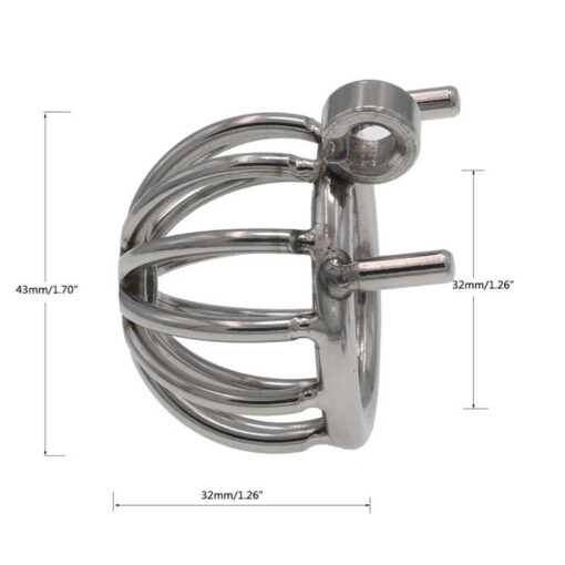 Stainless Steel Femboy Small Chastity Cage Size