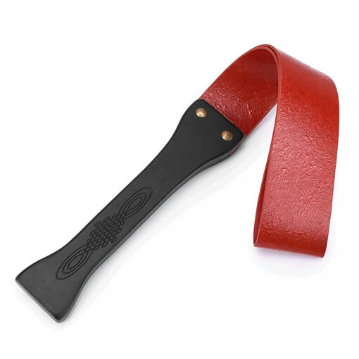 Ass Punishment Leather Strap Spanking Paddle Red1