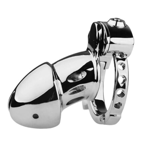 Button Lock Adjustable Metal Chastity Cage2