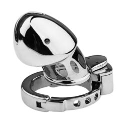 Button Lock Adjustable Metal Chastity Cage4