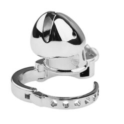 Button Lock Adjustable Metal Chastity Cage5