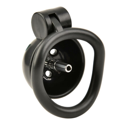 Button Lock Micro Chastity Cage With Urethral Plug