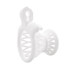 Double Funnels Fishnet Inverted Chastity Cage White2