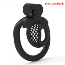 Innie Chastity Cage With Inverted Plug Black Positive1
