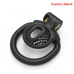 Innie Chastity Cage With Inverted Plug Black Positive3