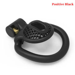 Innie Chastity Cage With Inverted Plug Black Positive4