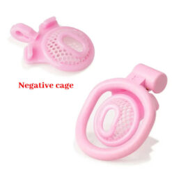 Innie Chastity Cage With Inverted Plug Pink Negative1