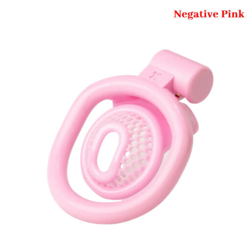 Innie Chastity Cage With Inverted Plug Pink Negative2