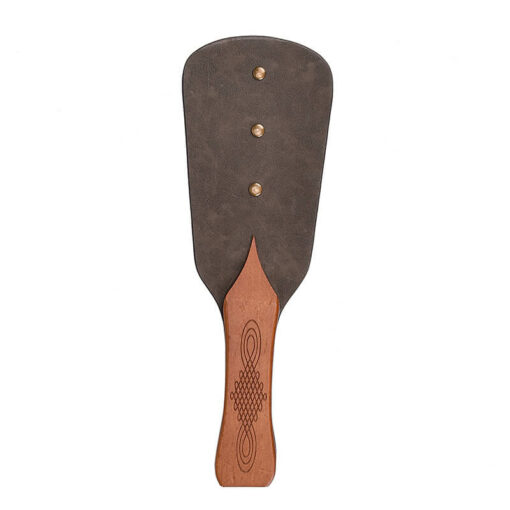 Lace Hearts Wooden Spanking Paddle Brown Back
