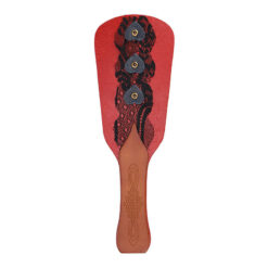 Lace Hearts Wooden Spanking Paddle Red