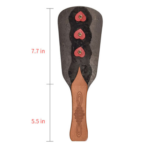 Lace Hearts Wooden Spanking Paddle Size