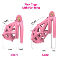 Painful Chastity Cage With Removable Silicone Spikes Cage Size2