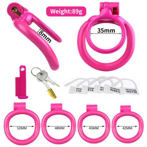 Pink Cock Ring Permanent Lock Size