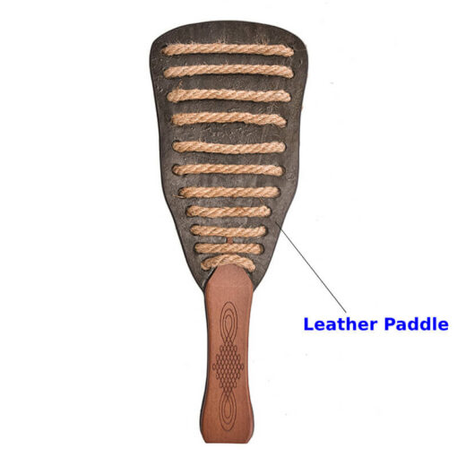 Rough Evil Iron And Leather Spanking Paddle Leather Type Front