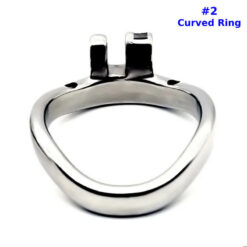 Steel Chastity Cage Rings Curved Ring1