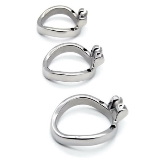 Steel Chastity Cage Rings Curved Ring3