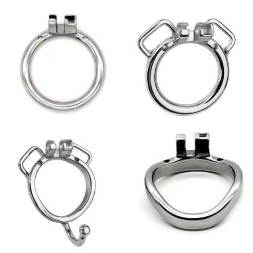 Steel Chastity Cage Rings Main
