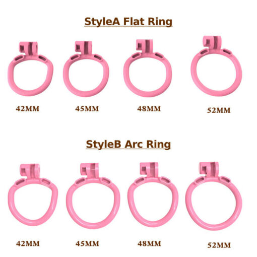 Sweet Pink Cobra Chastity Cage Ring Size