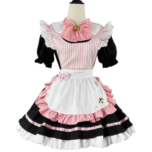 Cat Maid Cosplay Outfit Black Front