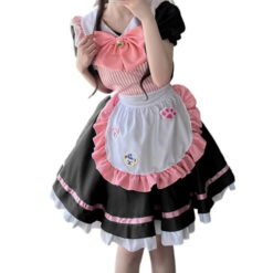 Cat Maid Cosplay Outfit Black On Model