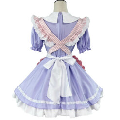 Cat Maid Cosplay Outfit Purple Back