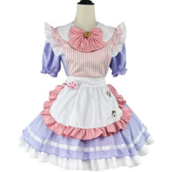 Cat Maid Cosplay Outfit Purple Front