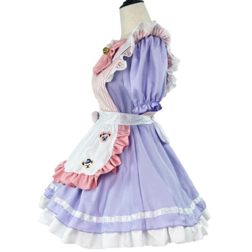 Cat Maid Cosplay Outfit Purple Side