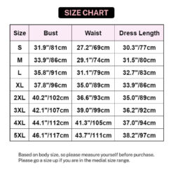 Cat Maid Cosplay Outfit Size Chart