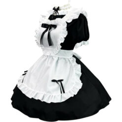 Cute Heart Lolita Maid Outfit Black Side