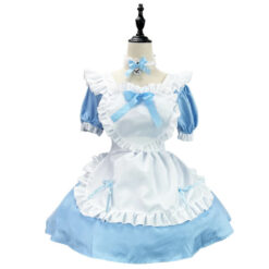 Cute Heart Lolita Maid Outfit Blue