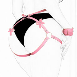 Bow Tie Sissy Men Bondage Harness StyleB Pink