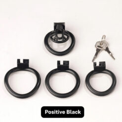 Inverted Plugged Innie Chastity Cage Positive Black