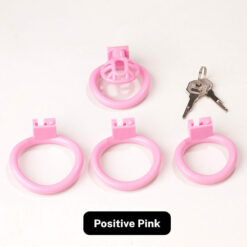 Inverted Plugged Innie Chastity Cage Positive Pink