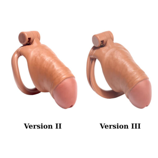 Realistic Flesh Penis Chastity Cage Version II And III