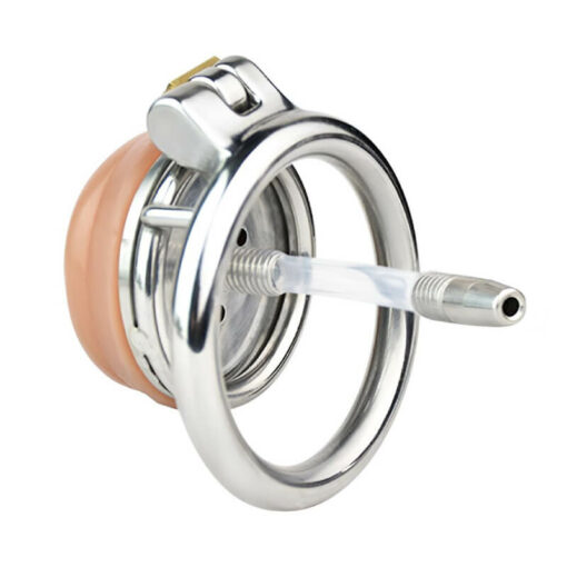 Realistic Pussy Flat Chastity Cage With Round Ring2