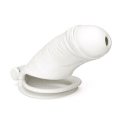 Realistic White Penis Chastity Cage Main2