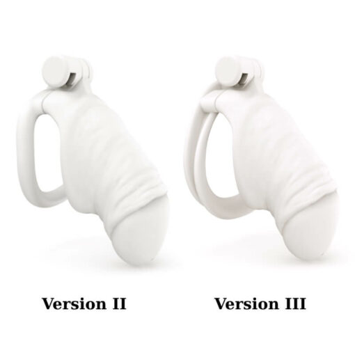 Realistic White Penis Chastity Cage Version II And III