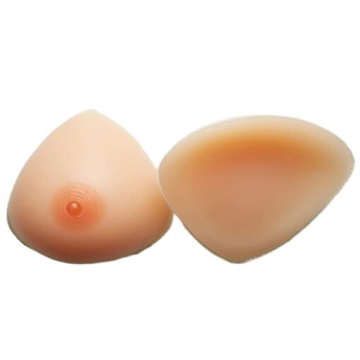 Self Adhesive Triangular Silicone Breast Forms Beige Back