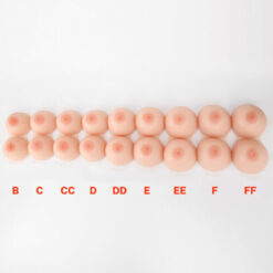 Silicone Prosthetic Breast Forms With Shoulder Straps Size Comparison1
