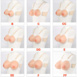Silicone Prosthetic Breast Forms With Shoulder Straps Size Comparison2