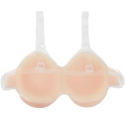 Strap On Realistic Silicone Breast Forms With Cleavage Ivory Back