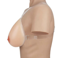 Strap On Teardrop Silicone Breast Forms Beige Side