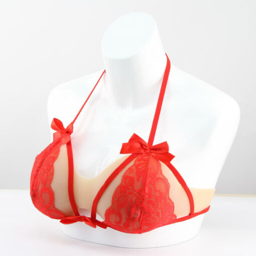 Tube Top Lightweight Breast Forms For Crossdressers With Bra2