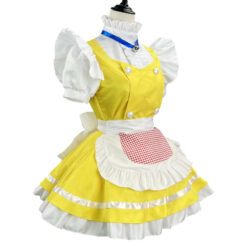 Yellow Short French Maid Costume Dress Side
