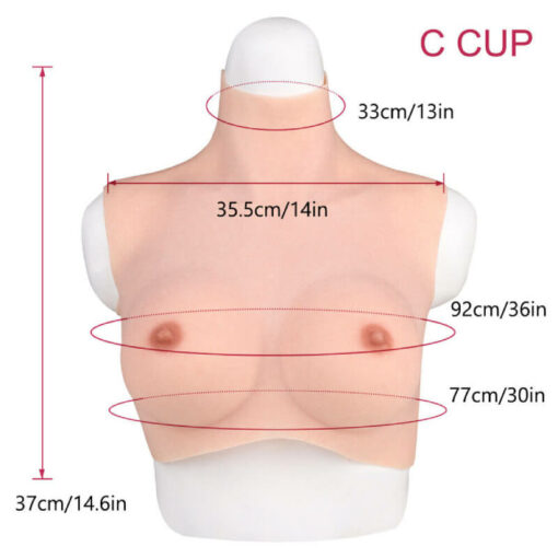 Silicone Teardrop Breast Plate C Cup