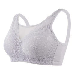 Wireless Insert Pocket Bra For ABC Cups Breast Forms Grey