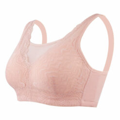 Wireless Insert Pocket Bra For ABC Cups Breast Forms Pink