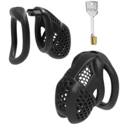Beehive Cobra 3D Printed Chastity Cage With Mini Lock Illustration